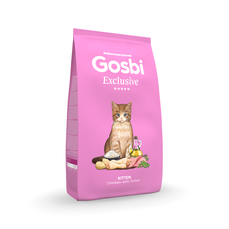 Alimento para gato / Gosbi Exclusive Kitten / Pollo y pavo / 400 gr