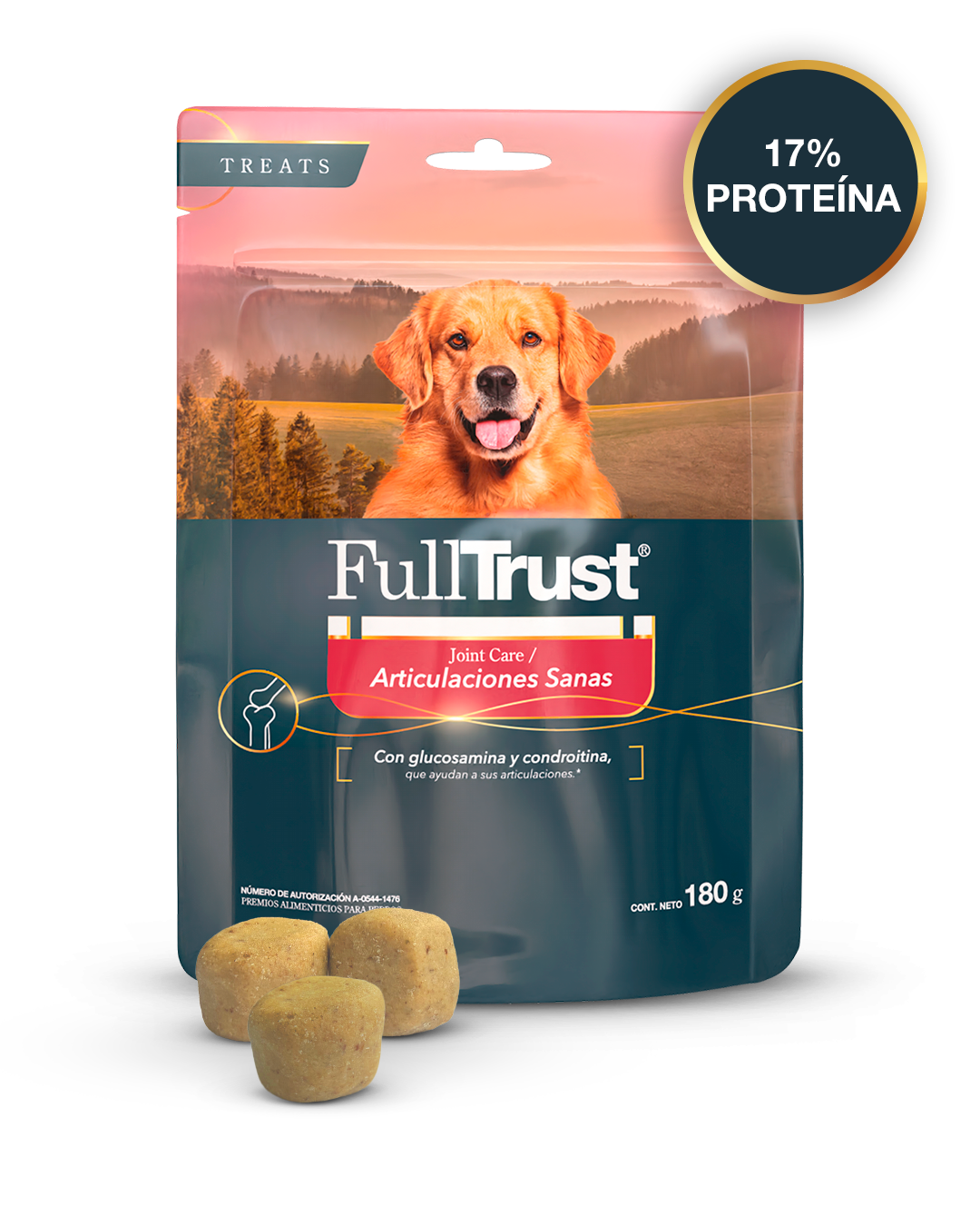 Premios para perro sabor pollo / FullTrust / Articulaciones sanas / 180 gr.