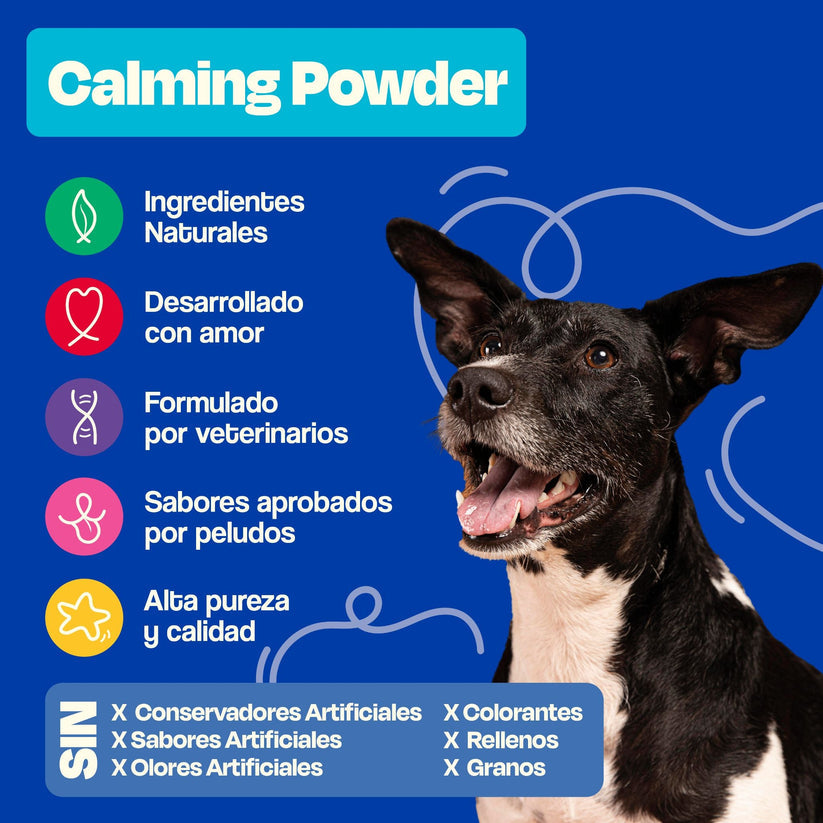 Dogelthy / Calming Powder / Calmante / Relajante Natural para Hiperactividad o Estrés Sabor a Pescado de 270g