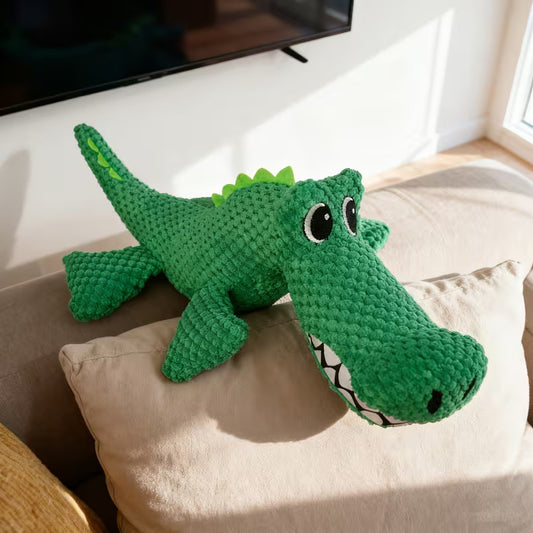 Juguete de peluche para perro / Dinosaurio verde