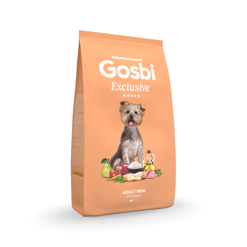 Alimento para perro / Gosbi Exclusive raza mini / Pollo, pescado, legumbres y verduras / 2 kg