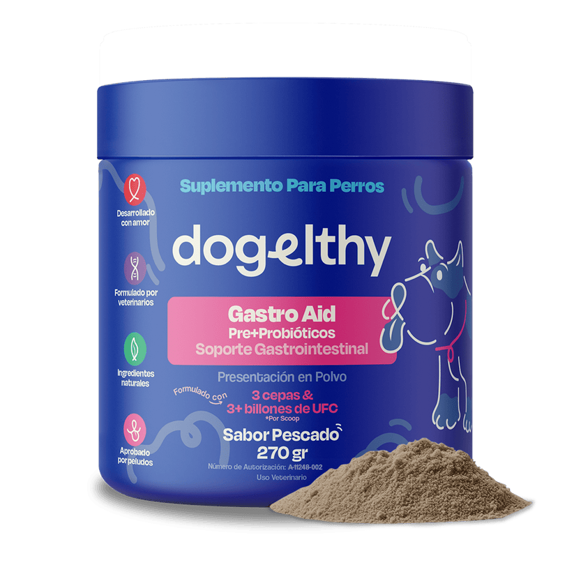 Dogelthy / Gastro Aid / Pre + Probióticos para perros y gatos