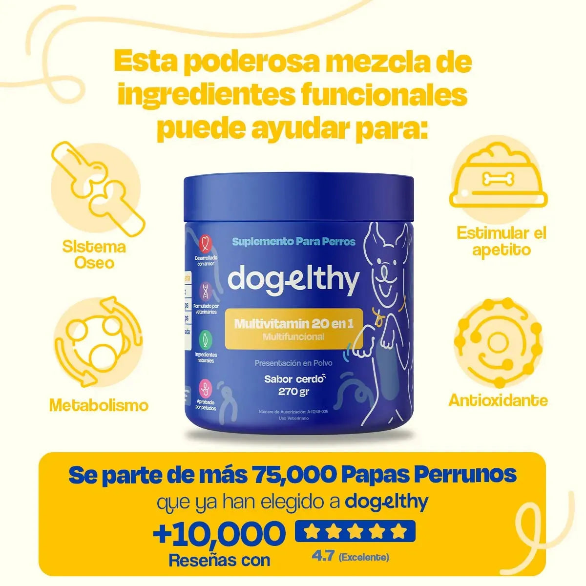 Dogelthy / Multivitaminico para perro