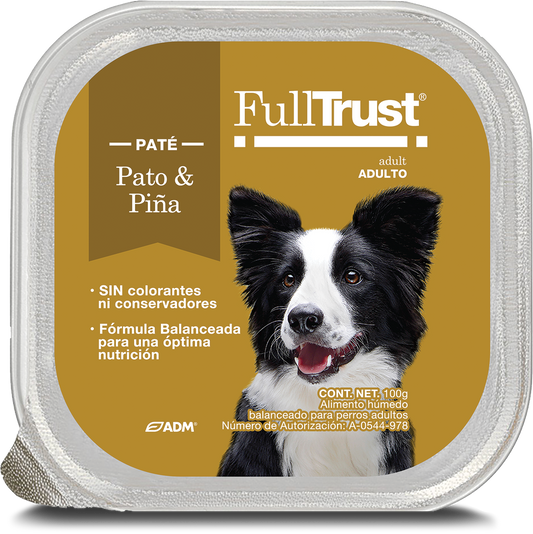 Alimento húmedo para perro / FullTrust / Pato y Piña / 100 gr