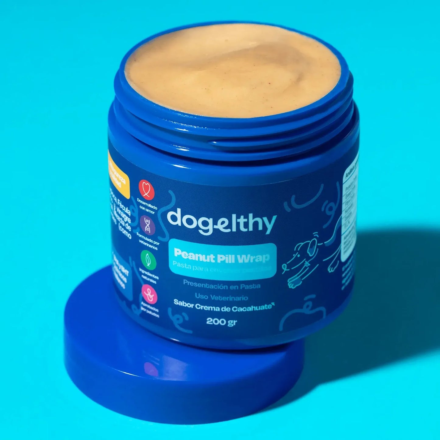 Dogelthy / Pill Wrap / Recubrimiento de pastillas para perros / Sabor crema de cacahuate