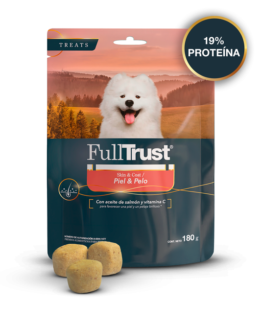 Premios para perro sabor salmón / FullTrust / Piel y pelo / 180 gr.
