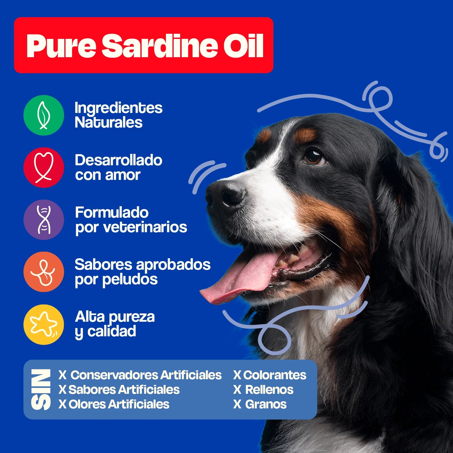 Dogelthy / Aceite de sardina con omega 3 / Para pelo y piel