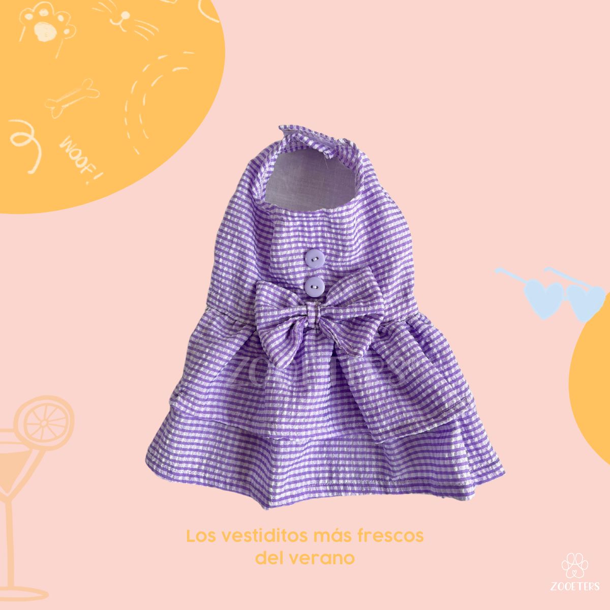 Vestido Rayas Morado / Zooeters