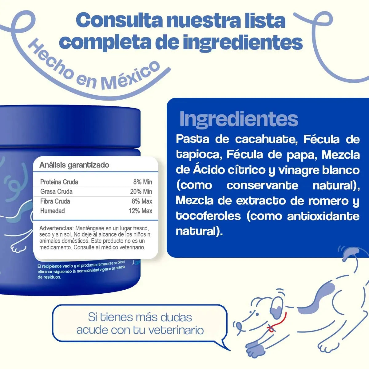 Dogelthy / Pill Wrap / Recubrimiento de pastillas para perros / Sabor crema de cacahuate