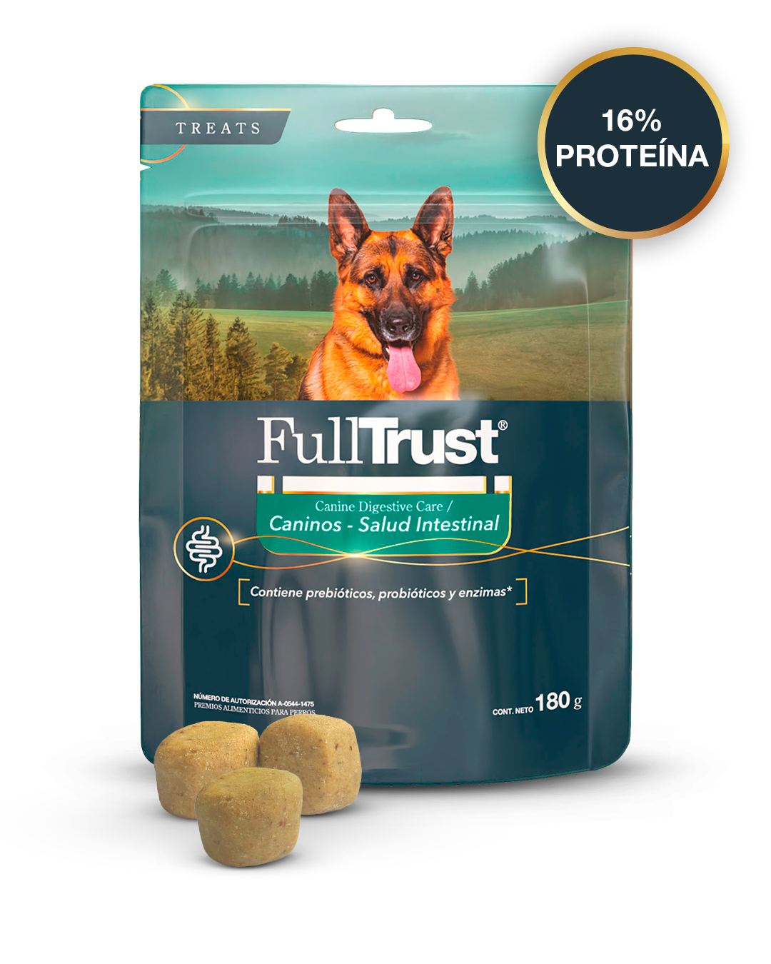 Premios para perro sabor pollo / FullTrust / Salud intestinal / 180 gr.