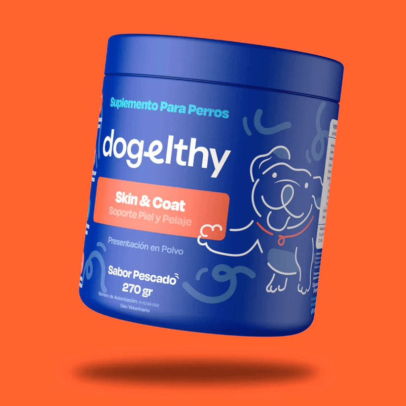 Dogelthy / Skin & Coat / Suplemento para Pelaje y Piel Libre de Resequedad e Irritación sabor a Pescado