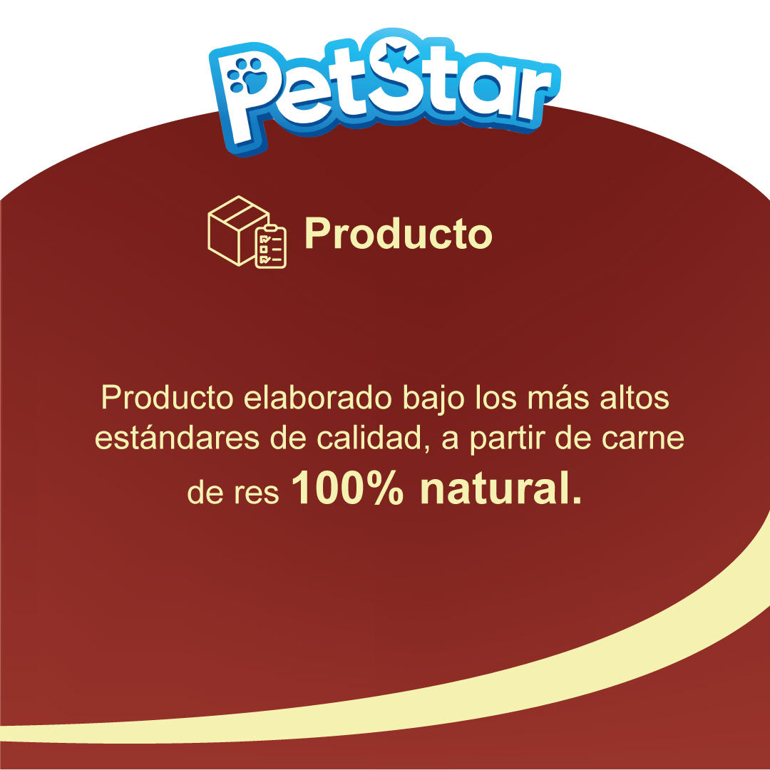 Premios para perro tiras de res / Beefy Sticks de Petstar / 80 gr