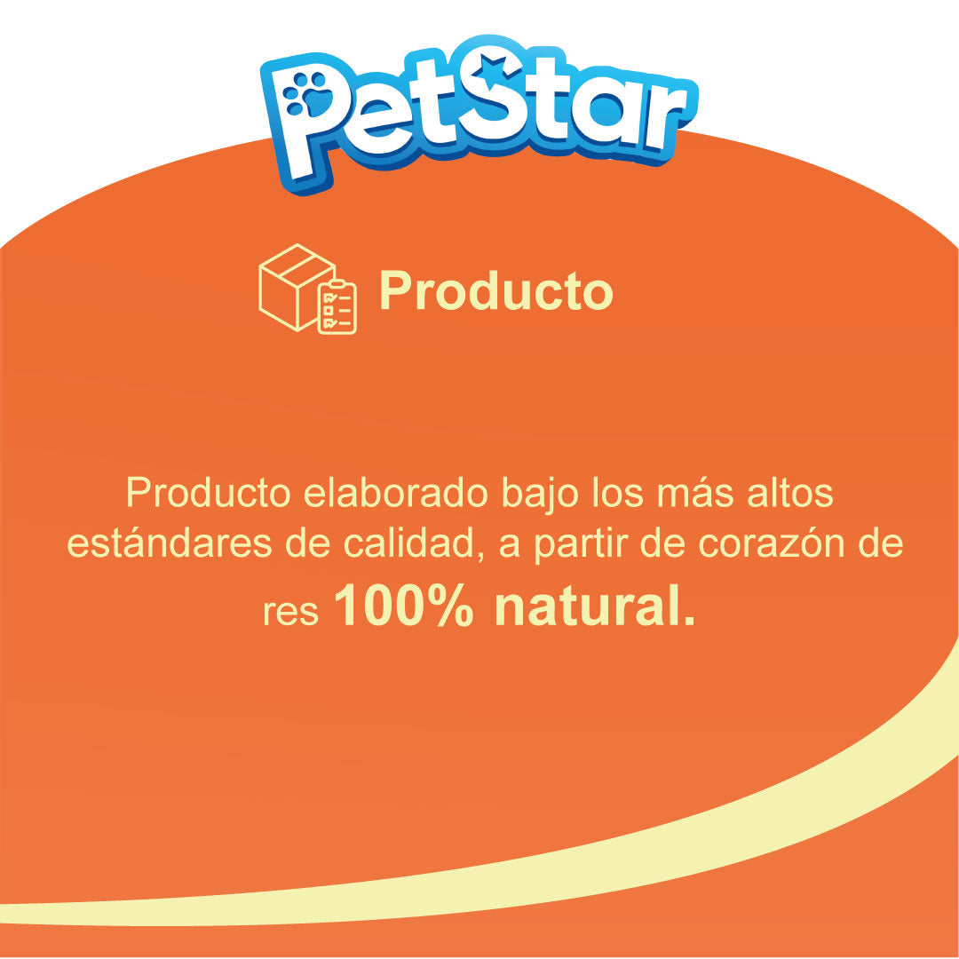 Premios para perro tiras de corazón de res / Beefy Heart Bars de Petstar / 80 gr