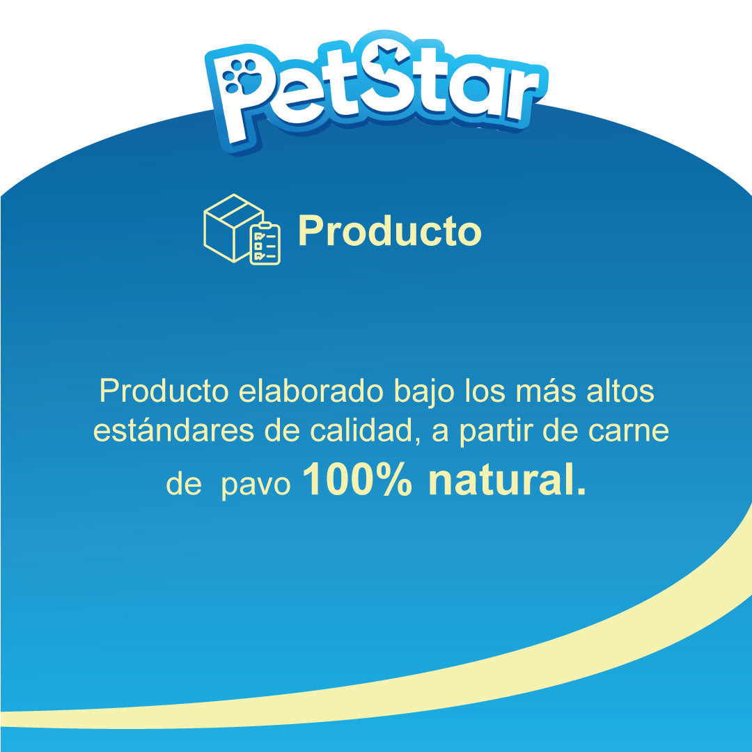 Premios para perro tiras de pavo / Turkey bars de Petstar / 80 gr