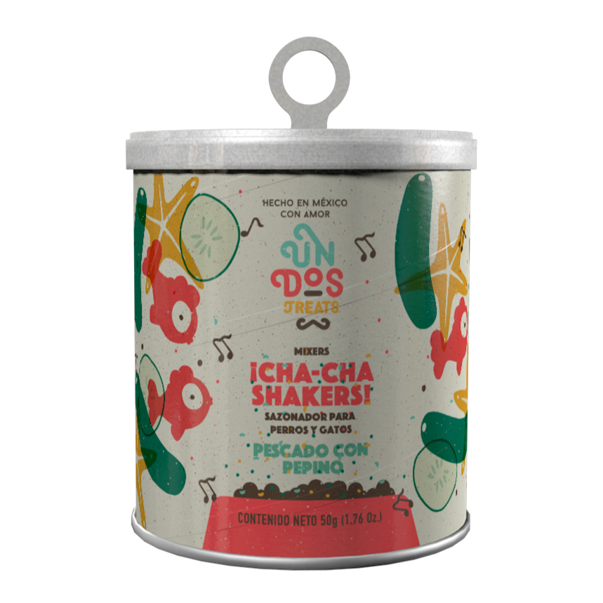 ¡Cha-Cha-Shakers! Sazonador para perros y gatos / Pescado con pepino