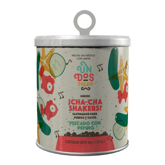 ¡Cha-Cha-Shakers! Sazonador para perros y gatos / Pescado con pepino