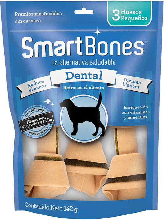 SmartBones pequeños / Premios para perro / salud dental / 3 pz