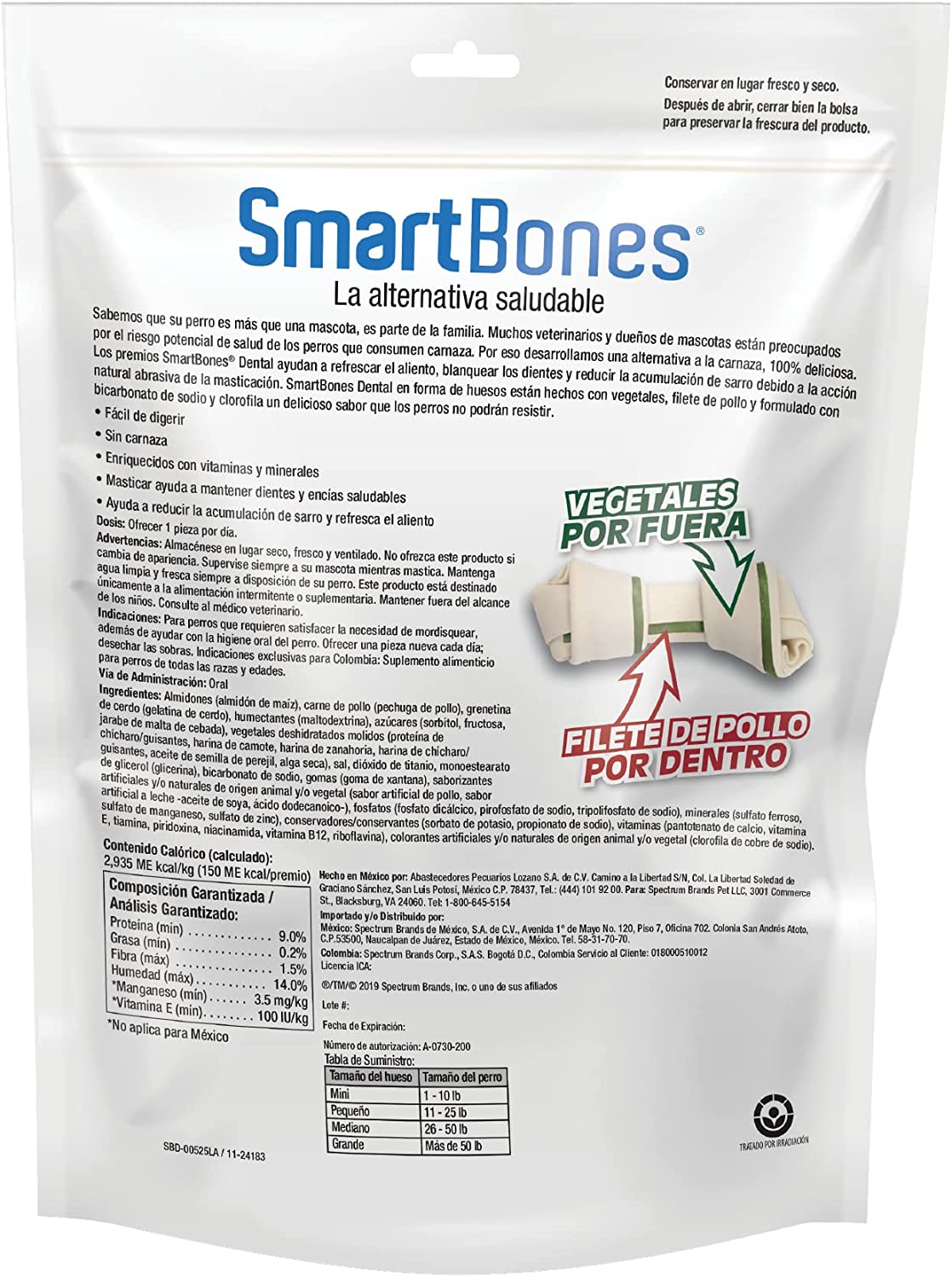 SmartBones pequeños / Premios para perro / salud dental / 3 pz