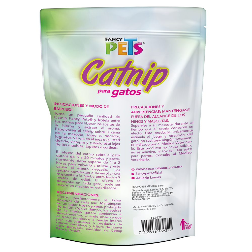 Catnip para gatos / Fancy Pets / 28 gr