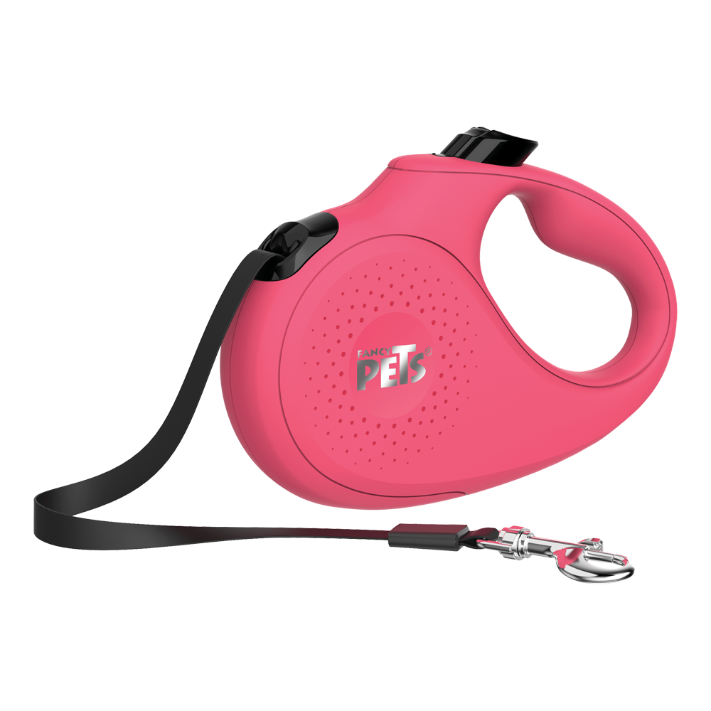 Correa retráctil / Fancy Pets / 5 m para perros de hasta 15 Kg / Rosa