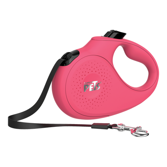 Correa retráctil / Fancy Pets / 5 m para perros de hasta 15 Kg / Rosa