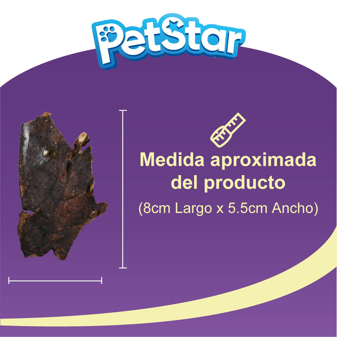 Premios para perro pulmón de res / Beefy Lung Chips de Petstar / 40 gr