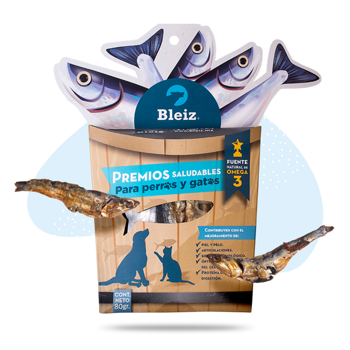 Anchovetas Bleiz / Premios para perro y gato / 80 gr