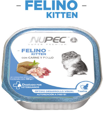 Alimento húmedo para gato cachorro / Nupec / 100 gr